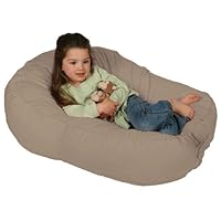 Leachco Pillay Plush Sling-Style Lounger, Latte