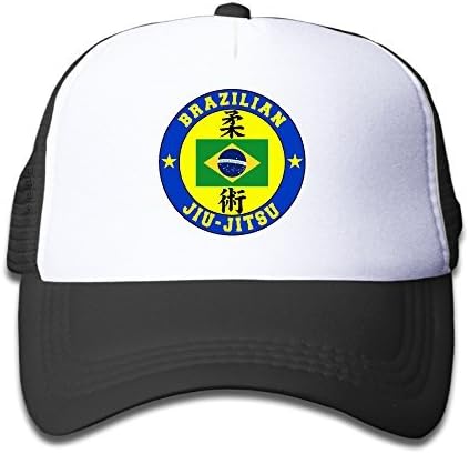 Drkidcap Childrens Brazilian Flag Jiu Jitsu BJJ Logo Mesh Baseball Hats Adjustable Hat