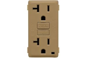 Leviton Renu GFCI Color Change Kit, 20 Amp, Tamper Resistant, RKG20-WC, Warm Caramel