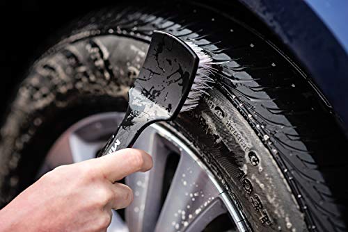 Maxshine Long Handled Upholstery Stiff Bristle Wheel Tire Brush for Car Detailing, 25mm PP Hair - Thumbnail 3