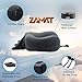 ZAMAT Breathable & Comfortable Memory Foam Travel Neck Pillow, U-Shaped Adjustable Airplane Car Flight Pillow, 360-Degree Head Support, Machine Washable | Travel Kit with Earbuds & 3D Eye Mask (Gray)
