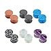 TOPBRIGHT 6 Pairs Set Mixed Stone Saddle Ear Plugs Stretcher Expander Tunnels Ear Gauges Piercing Jewelry