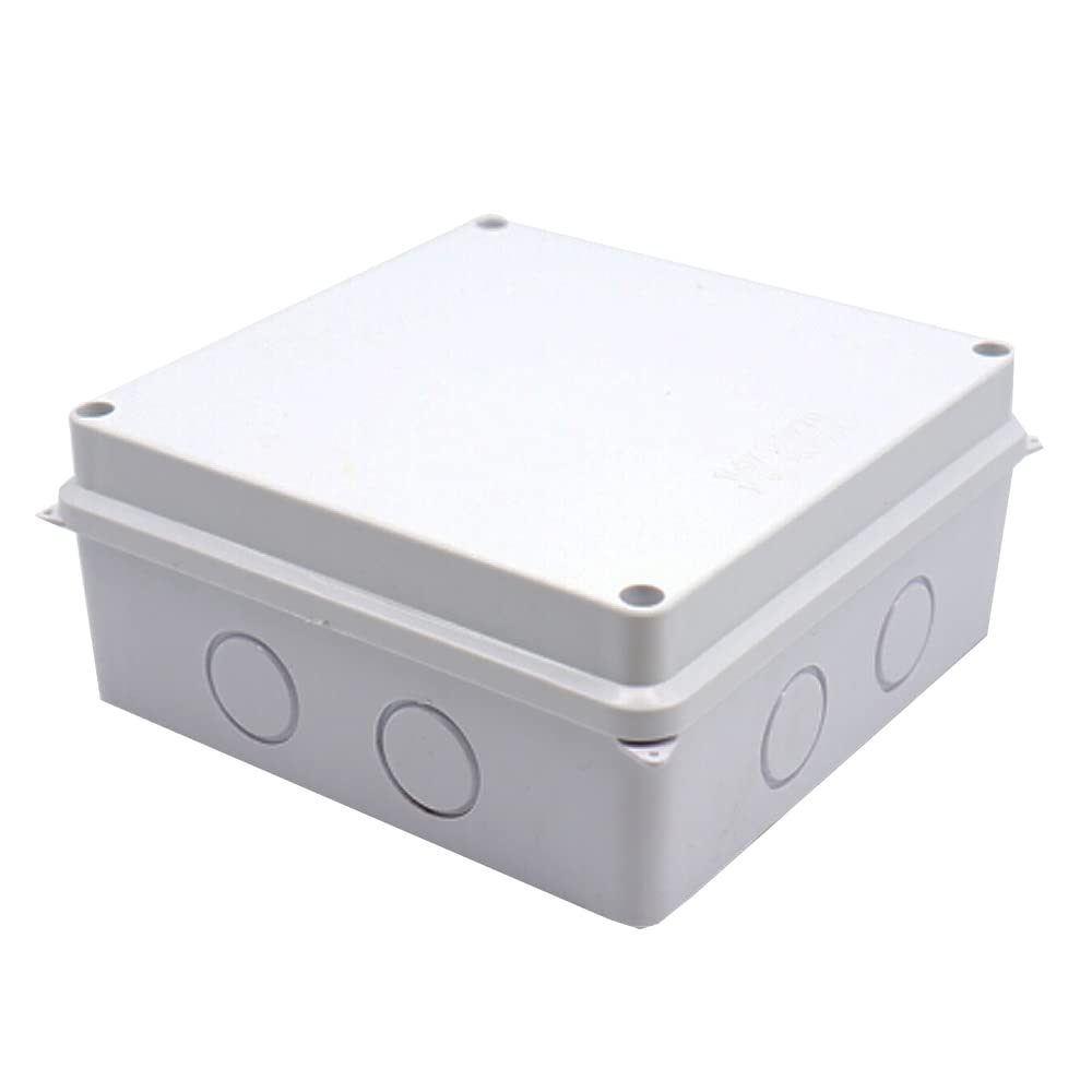 Electrical Junction Box, IP55 Weatherproof Electrical Enclosure Project Instrument Case, Reserved Hole Project Box (1Pcs - 150 x 150 x 70mm)