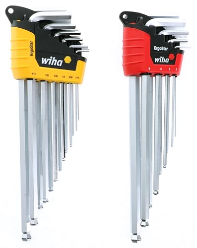 Wiha 66992 MagicRing Ball End Hex L-Key Set in Holders, 22 Piece