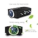 Video Projector, MEER 1600 Lumens 130’’ Wide Screen LED Portable Projector with Built-in Speaker, for Home Entertainment Outside Movies Games Support iPad/iPhone /Smartphone/Laptop/Firestick/SD/USB