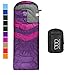 Gold Armour Sleeping Bags for Adults Kids Boys Girls Backpacking Hiking Camping, Cold Warm Weather 4 Seasons, Indoor Outdoor Use, Lightweight & Waterproof, Left Zipper (Purple & Fuchsia)