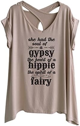 TeeMixed She Had a sould of Gypsy Heart of Hippie Flowy T-Shirt