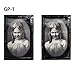 Longess Face Changing Scary Decorative Frame 3D Horror Portrait for School Classroom Halloween(2 Pcs)