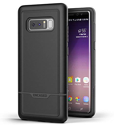 Galaxy Note 8 Tough Case, Encased [Rebel Series] Impact Armor Case for Samsung Galaxy Note 8 [Military Grade Protection] (Black)