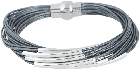 Multi Row Magnetic Clasp Bangle Bracelet for Women and Ladies 6 Colors