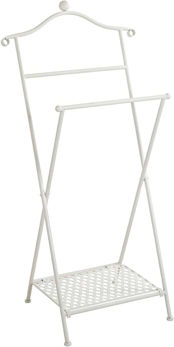 HAKU Men'S Valet White Washed, Metal - Dim.: W 46 cm X H 98 cm X D 35 cm, Style: Bohemian