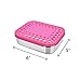 LunchBots Medium Duo Snack Container - Divided Stainless Steel Food Container - Two Sections for Half Sandwich and a Side - Eco-Friendly - Dishwasher Safe - Stainless Lid - Pink Dots