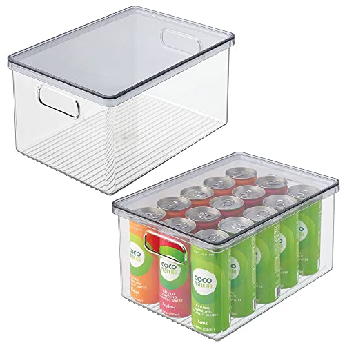 mDesign Plastic Stackable Kitchen Pantry Food Storage Bin