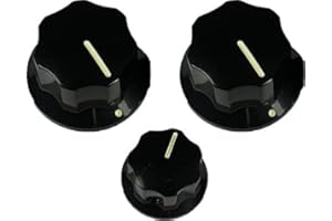 Kluson Replacement Knob Set For Fender Jazz Bass - 2 Large Knobs, 1 Small Knob
