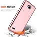 LG X Charge Case, LG Fiesta 2 Case, LG Fiesta LTE Case, AMENQ [Impact Resistant] Hybrid Heavy Duty Shockproof Protective Rugged Armor Case Cover for LG K10 Power/LG L63BL/ LG L64VL (Rose Gold