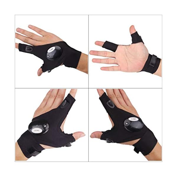 Amosfun LED-Taschenlampen-Handschuhe, leicht, fingerlos, Angel-Handschuhe, Werkzeug für die Reparatur von Arbeiten an… – Bild 6
