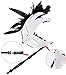 Coxeer Masquerade Mask on Stick Black Halloween Costume Ball Venetian Mask