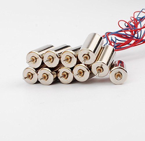 10 Pcs Coreless DC Motor Long cable high speed RC helicopter aircraft 3V 27mA 44300RPM high speed for helicopter model aircraft toys