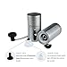 Manual Coffee Grinder - Conical Ceramic Burr Mill, Stainless Steel Hand Burr Coffee Grinder by DIMESHY with Travel Bag