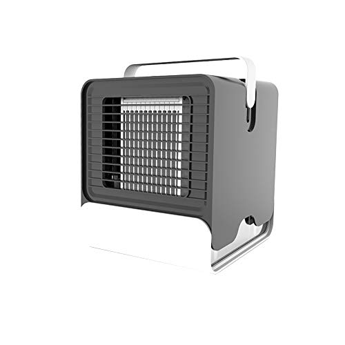 Festnight Mini Portable Air Conditioner Fan USB Desktop Air Cooler Office Dormitory Cooling Mobile Fan with LED Lights