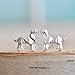 Origami Dog Earrings in Sterling Silver 925 - Jamber Jewels