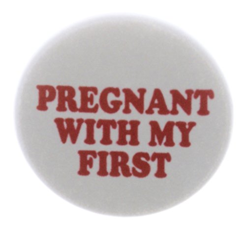 Pregnant with My First 2.25" Keychain - Pregnancy New Mother Mom Father Dad Baby