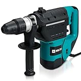 Hiltex 10513 1-1/2 Inch SDS Rotary Hammer Drill | Includes Demolition Bits, Flat and Point Chisels