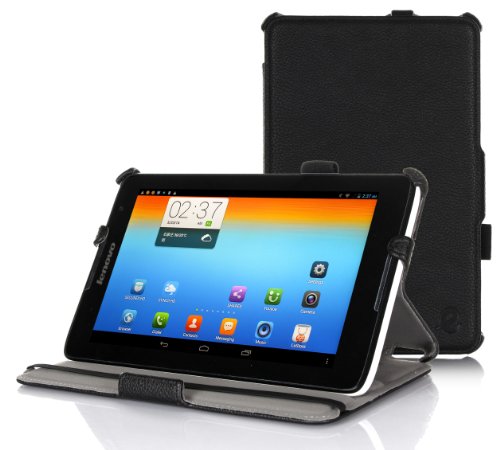 Exact Lenovo Ideatab A8-50 Case [BUCKLER Series] - Slim-Fit Multi-angle Stand Case for Lenovo Ideatab A8-50 8-inch Tablet (A5500-H / A5500-F) Black