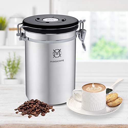 Dyserbuy Airtight Coffee Canister - Stainless Steel Storage Container With Date Tracker, Scoop & CO2 Valve For Beans - View #12