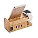 Apple Watch Stand, WOYYLBP Usb Charging Station With 3 USB Ports 3.0 Hub for all Android Smartphone and iphone, iWatch, iPhone 7/7plus/6 Plus/6/iPad Mini/iPod (Bamboo Wood)