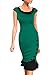 Miusol Women's Vintage Scoop Neck Contrast Bridesmaid Cocktail Bodycon Dress