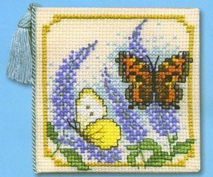 Textile Heritage Needle Case Counted Cross Stitch Kit - Butterflies & Buddleia by Textile Heritage