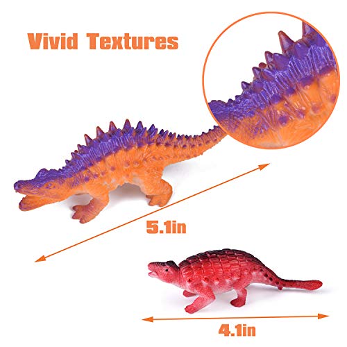 image for FUN LITTLE TOYS 32PCs Party Favors for Kids, Mini Dinosaur Figures Toy