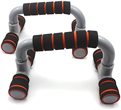 2PCS Arms Push Up Stands Fitness Gym Training Handle Bar Home Exercise Equipment (ORANGE)