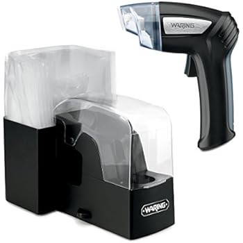 Waring Commercial WVS50 Pistol Vacuum Sealing System, 8.2 x 5 x 8.2 inches, Black