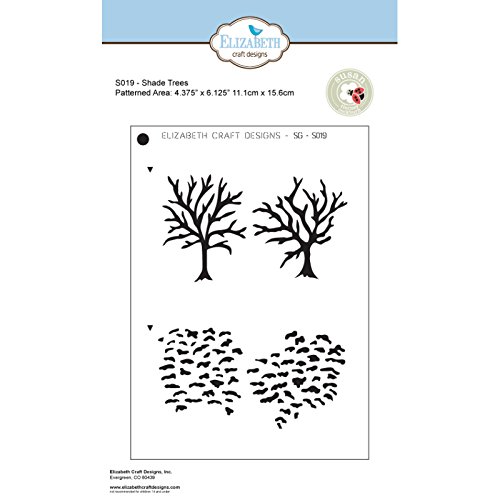 Elizabeth Craft Designs Shade Trees Stencil, Synthetic Material, 18.5 x 13.8 x 0.1 cm