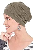 Slouchy Snood-Caps for Women with Chemo Cancer Hair Loss Heather Taupe
