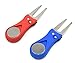 NKTM Golf Divot Tool with Pop-up Button & Magnetic Ball Marker Pitch Mark Mini Tool Lightweight Portable and Foldable