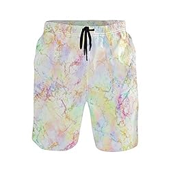 Men's Summer Cool Swim Trunks Quick Dry Abstract