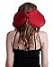 HDE Sun Visor for Women Roll Up Ponytail Hat Packable Beach Straw Visor Sun Hats Red