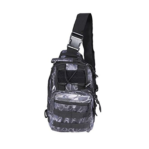 Outdoor Shoulder Military Tactical Backpack, Sport Pack Daypack, Travel for Camping Hiking Trekking Bag (black