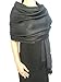 Opulent Luxury Women's Pashmina Cashmere Wrap Scarf Soft Shawl - 80 x 30-Inch - Black