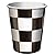 Creative Converting 25 Count Hot or Cold Beverage Cups, Black Check