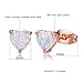 OPALBEST Rose Gold Plated Heart Stud Earrings with White Fire Opal Birthstone Hypoallergenic for Women Girl