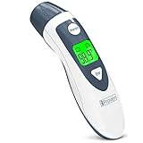Baby Thermometer for Fever - Ear and Forehead Function - Approved Ear Thermometer for Kids - Digital Thermometer Medical - Temporal Thermometer - Infant Thermometer - iProven DMT489 Gray Cap