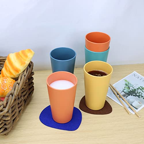Homienly Wheat Straw Cups Plastic Cups Unbreakable Drinking Cup