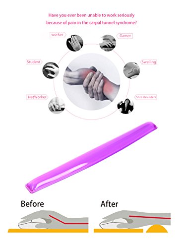 Silicone Gel Keyboard & Mouse Wrist Rest Pad Set Plus- ABRONDA Keyboard & Mouse Wrist Rest Support Heart-Shaped Translucence & Ergonomic & Comfortable & Durable & Pain Relief (Purple Set)