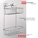 HASKO accessories - Shower Caddy with Suction Cup - 304 Stainless Steel 2Tier Basket for Bathroom - Rustproof (Chrome)