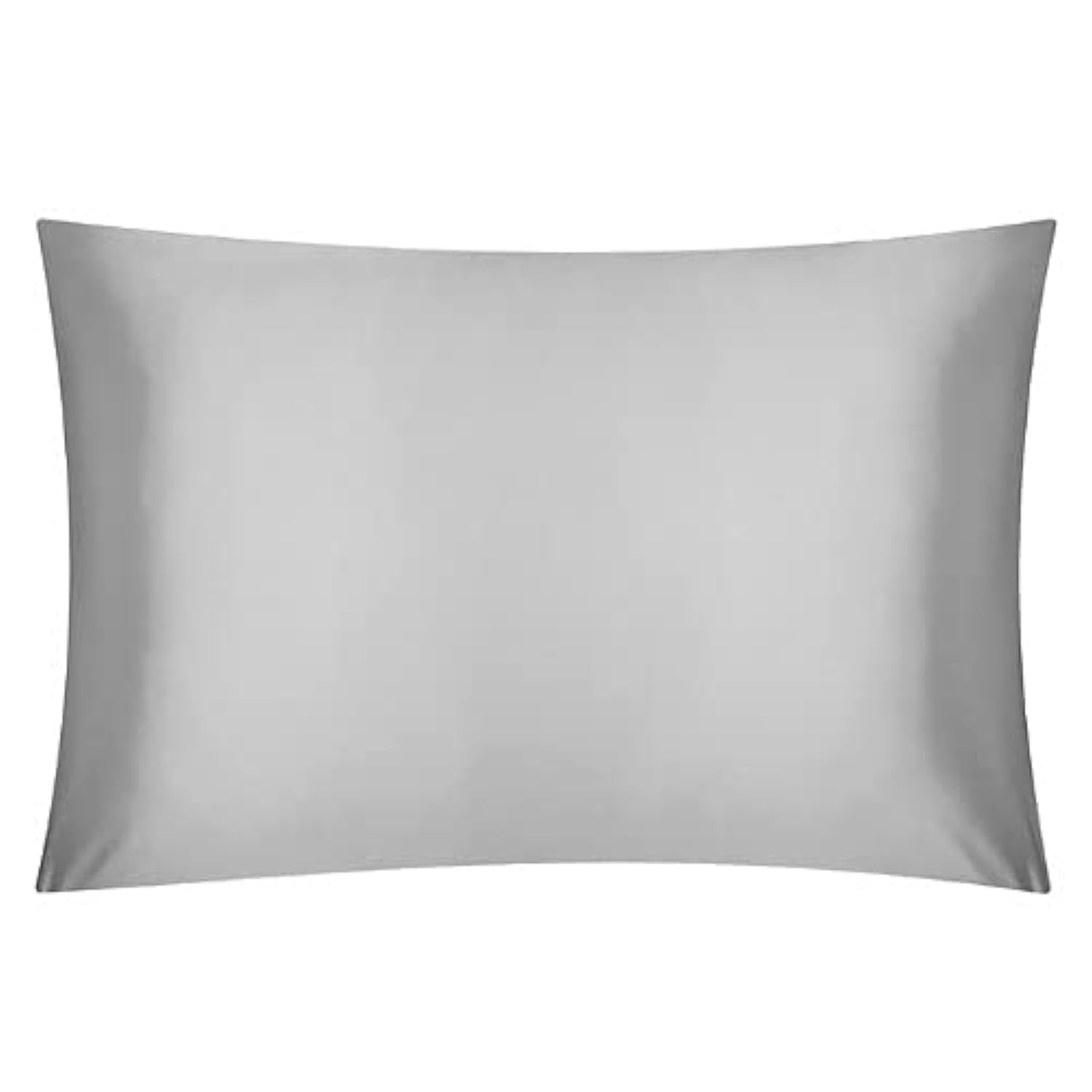Jasmine Silk 100% 19 Momme Mulberry Charmeuse Silk Pillowcase for Hair and Skin 50 cm x 75 cm Envelope Closure - RRP £35 (Grey)