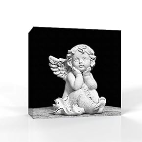 Canvas Wall Art Lovely Angel Pictures Home Wall Decorations for Bedroom Living Room Paintings Canvas Prints Framed - 12x12 inches